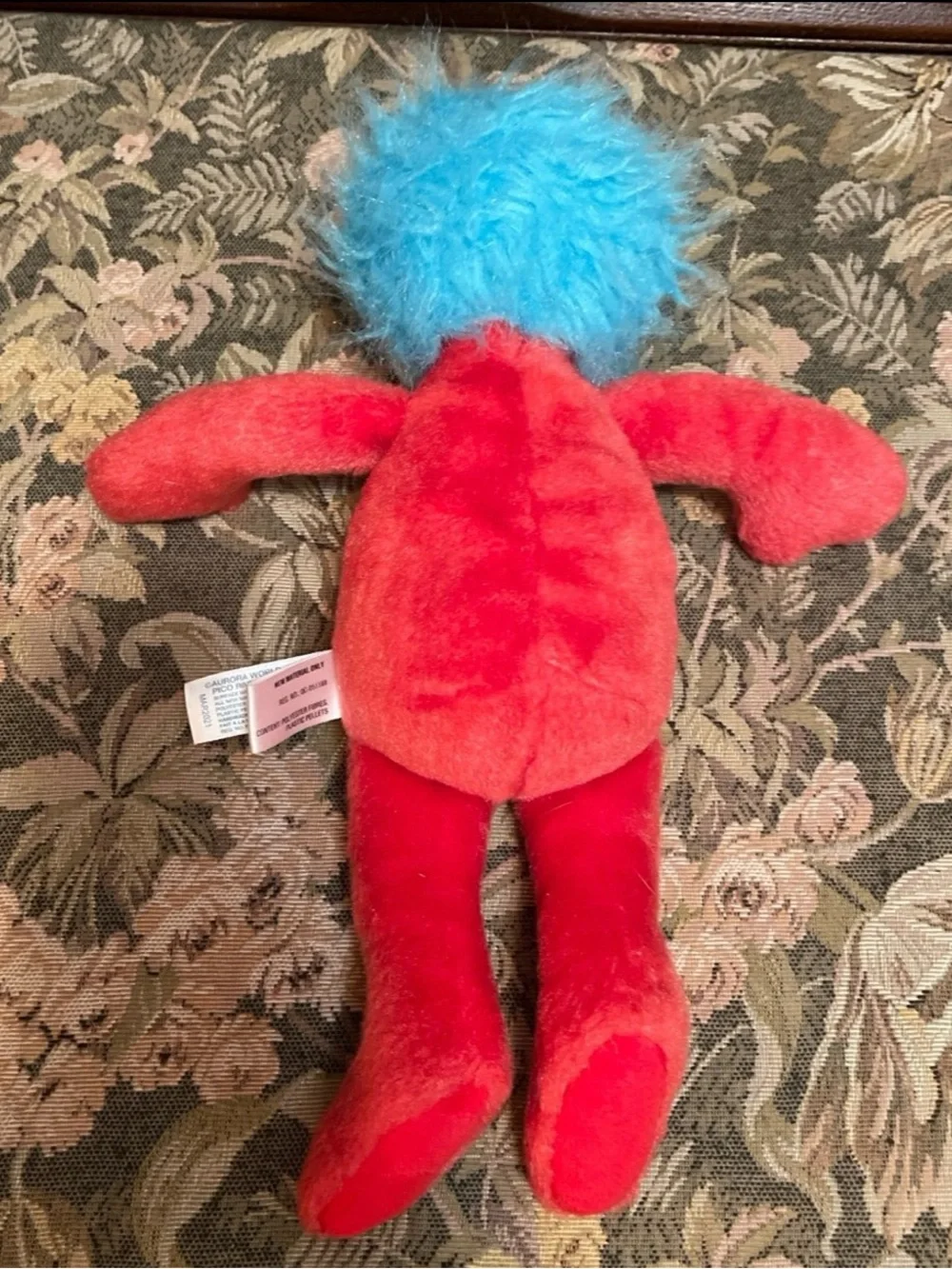 Red Thing 2 Plush Toy with Blue Hair - Kids Toy
